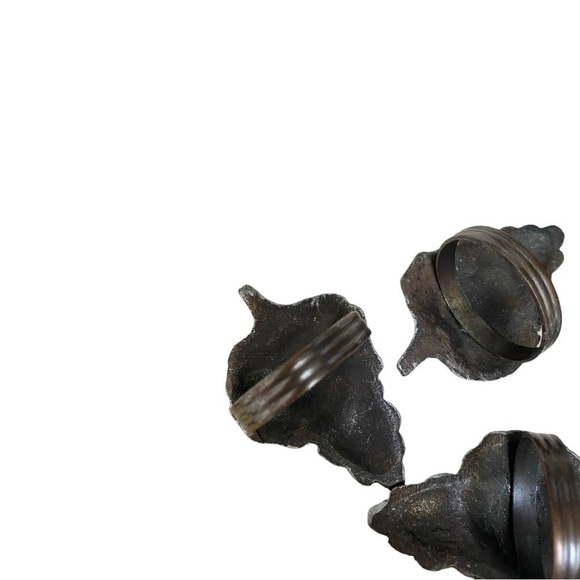 Lot of 7  Silver Tone Wine Grapes Pewter Napkin Rings Holders - Picture 16 of 16